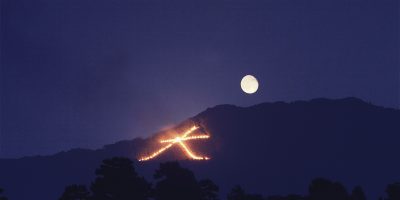 五山送り火と満月