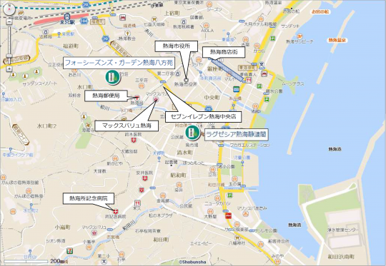 来宮駅周辺地図