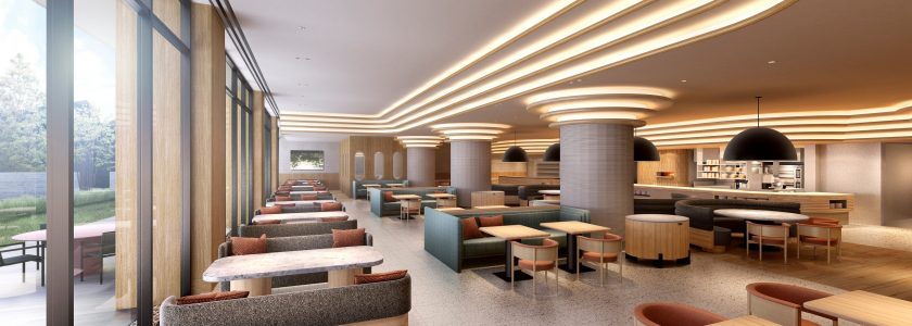 （「東急ハーヴェストクラブ草津＆VIALA」のブッフェ・レストラン／完成予想CG）